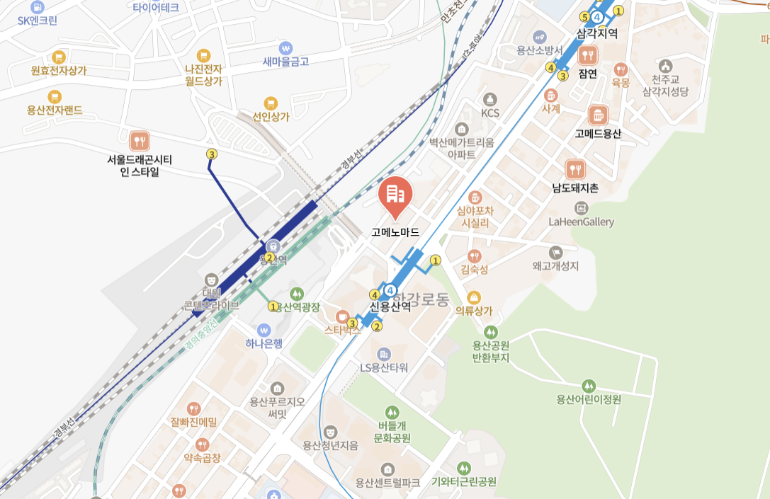 오시는 길 약도 · 서울특별시 용산구 새창로 213-12 한강현대하이엘 1506호