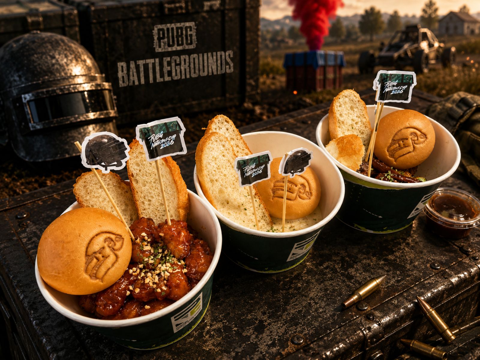 PUBG 네이션스컵 팝업트럭의 콘셉트 메뉴